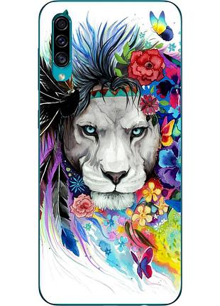 Силіконовий чохол для samsung a30s galaxy a307f з картинкою лев