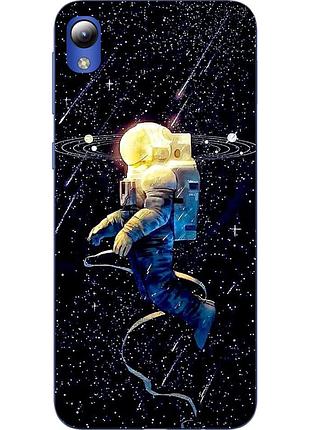 Силиконовый чехол с рисунком для zte blade l8 космонавт