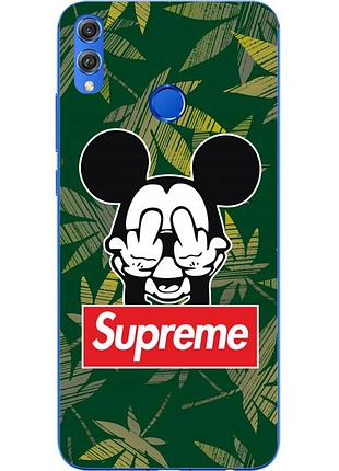 Чохол силіконовий для huawei y9 2019 з картинкою міккі supreme