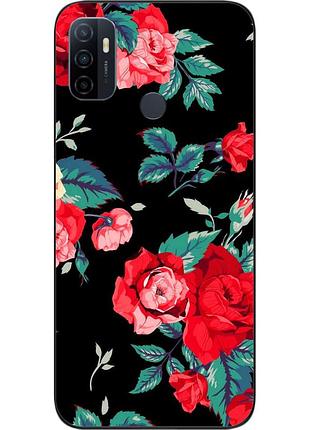 Силіконовий чохол бампер для oppo a53 з картинкою троянди