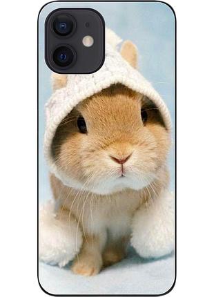 Силиконовый чехол бампер для iphone 12 mini с картинкой зайка