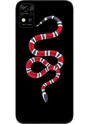Силиконовый чехол для zte blade a31 с картинкой змея