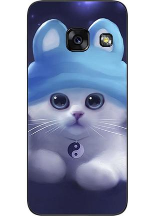 Чохол силіконовий для samsung a7 2017 galaxy a720 з картинкою кошеня