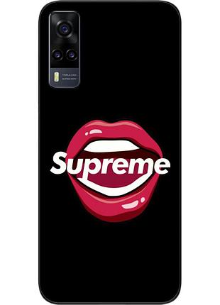 Силиконовый чехол для vivo y31 с картинкой губы supreme