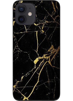 Силиконовый чехол бампер для iphone 12 mini с картинкой мрамор