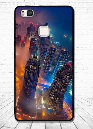 Оригинальный чехол накладка для huawei p9 lite с картинкой город