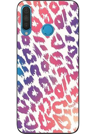 Силіконовий чохол для huawei p30 lite з картинкою леопардовий принт