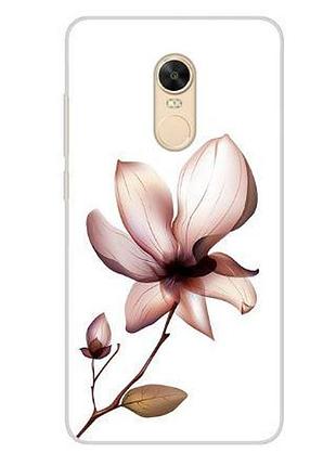Оригинальный чехол накладка для xiaomi redmi 5 plus с картинкой лилия