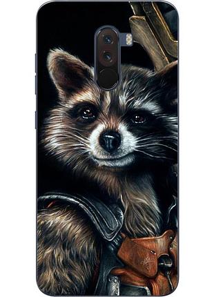 Силиконовый чехол с рисунком для xiaomi pocophone f1 ракета
