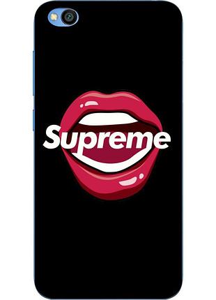 Бампер силіконовий чохол для xiaomi redmi go з картинкою губи supreme