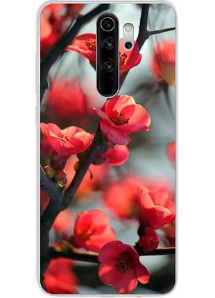 Чехол силиконовый для xiaomi redmi note 8 pro с картинкой сакура