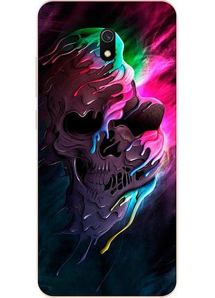 Чохол силіконовий для xiaomi redmi 8a з картинкою череп