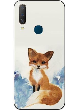 Силиконовый чехол для vivo y15 с картинкой лиса