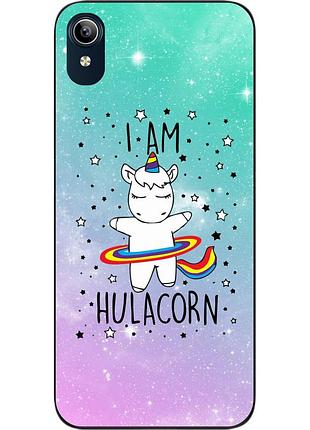 Силиконовый чехол для vivo y91c с картинкой единорог