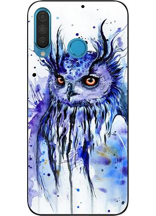 Силіконовий чохол для huawei p30 lite з картинкою сова акварель