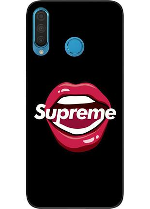 Силіконовий чохол для huawei p30 lite з картинкою губи supreme
