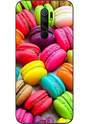 Силіконовий чохол бампер для xiaomi redmi 9 з картинкою макаруни