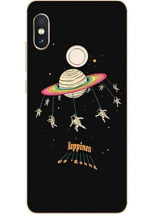 Силиконовый чехол бампер для xiaomi redmi note 5 с картинкой карусель