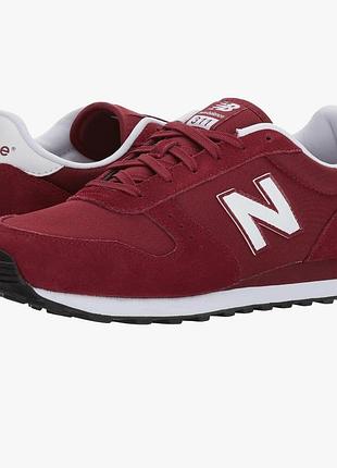 Бордовые кроссовки new balance 311. оригинал. стелька 29,8 см. размер 46,5