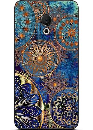 Бампер силиконовый чехол для meizu 15 lite с картинкой круги винтаж