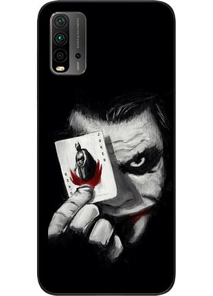 Силиконовый чехол для xiaomi redmi 9t с картинкой джокер с картой