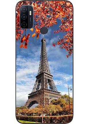 Бампер силіконовий чохол для oppo a53 з картинкою вежа