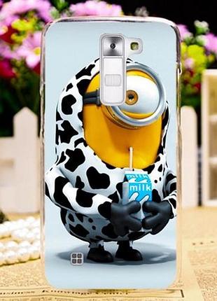 Эксклюзивный чехол с принтом для lg k7 x210 миньон milk
