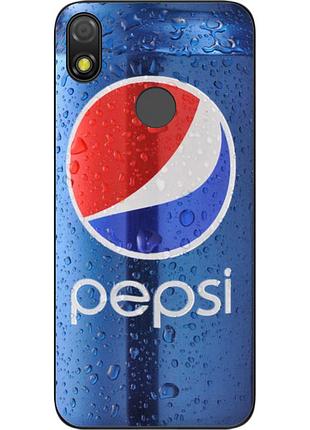 Силіконовий чохол для tecno pop 3 з картинкою pepsi