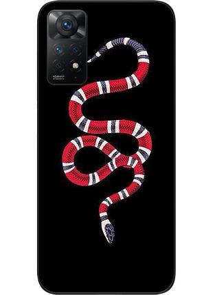 Силиконовый чехол для xiaomi redmi note 11 pro с картинкой змея