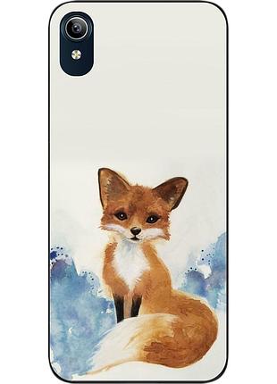 Силиконовый чехол для vivo y91c с картинкой лиса