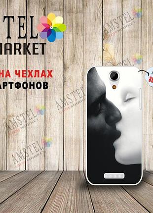 Силиконовый бампер для doogee y100x с картинкой поцелуй