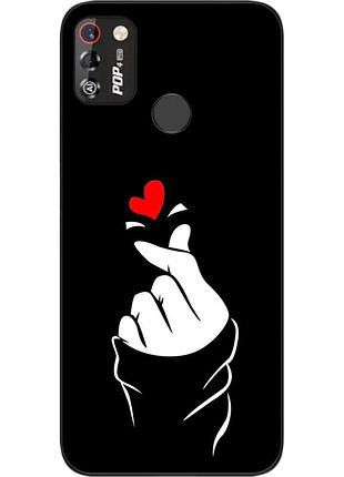Силиконовый чехол для tecno pop 4 pro с картинкой рука