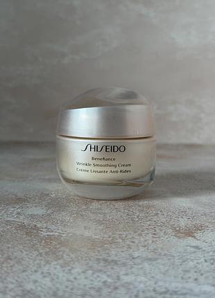 ❗️уцінка. shiseido — benefiance wrinkle smoothing cream — розгладжувальний крем проти зморщок