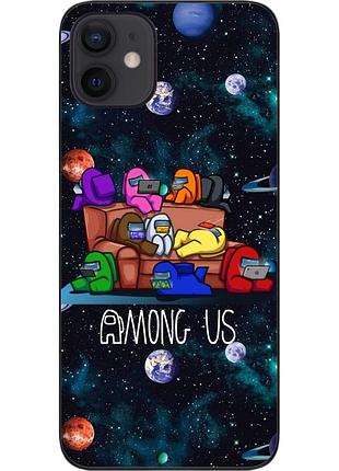 Силиконовый чехол для iphone 12 с картинкой among us команда