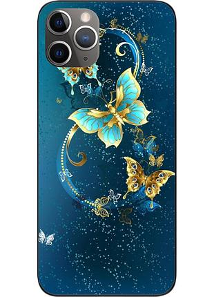 Чехол силиконовый для iphone 11 pro с картинкой бабочки