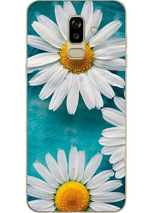 Силиконовый чехол с рисунком для samsung j810f galaxy j8 2018 с картинкой ромашки