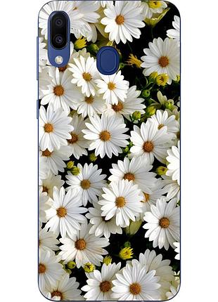 Силиконовый tpu чехол для samsung galaxy m20 с картинкой ромашки