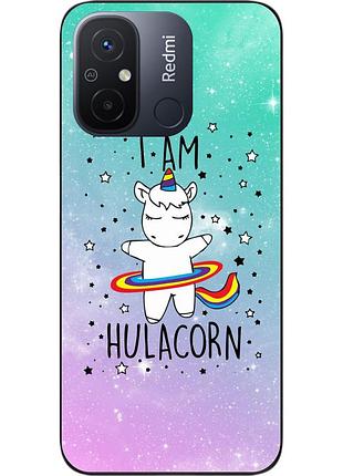 Силиконовый чехол для xiaomi redmi 12c с картинкой единорог