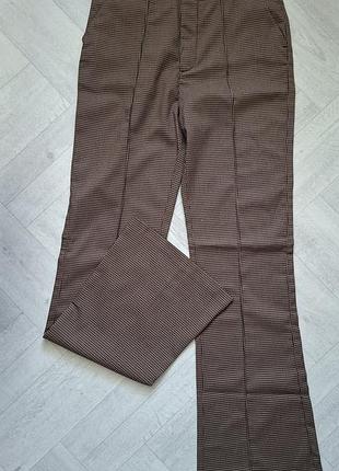 Новые классические брюки клеш h&amp;m в гусиную лапку, р. 170 (xs-s)