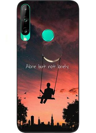 Чохол силіконовий для huawei p40 lite e з картинкою напис