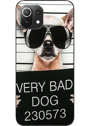 Чехол силиконовый для xiaomi mi 11 lite с картинкой bad dog