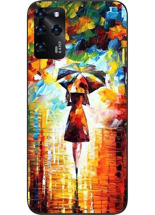 Силиконовый чехол для zte blade v30 с картинкой прогулка