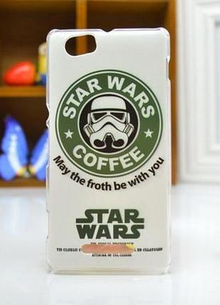 Силиконовый чехол бампер для sony xperia m c1905 с картинкой star wars