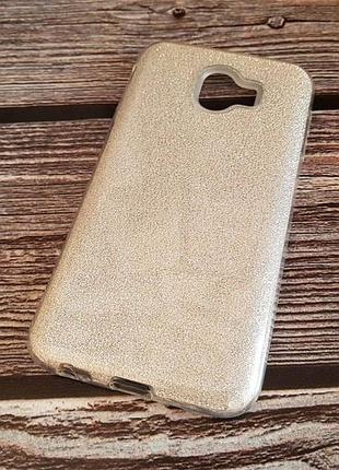 Чохол з блискітками shine для samsung j4 2018 galaxy j400 сріблястий силікон