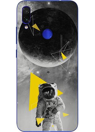 Чехол силиконовый для xiaomi redmi 7 с картинкой космонавт