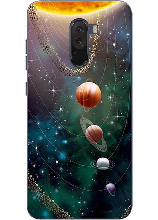 Силиконовый чехол для xiaomi pocophone f1 с картинкой планеты