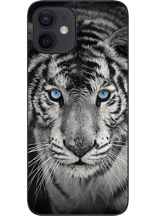 Чохол силіконовий для iphone 12 mini з картинкою тигр