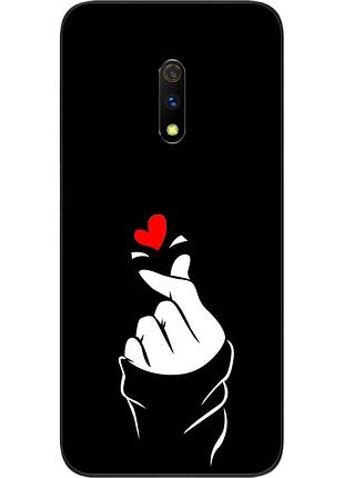 Силиконовый чехол для realme x с картинкой рука