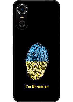 Силиконовый чехол для zte blade a31 plus с картинкой отпечаток