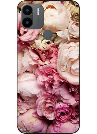 Чехол силиконовый для xiaomi redmi a1 plus с картинкой пионы